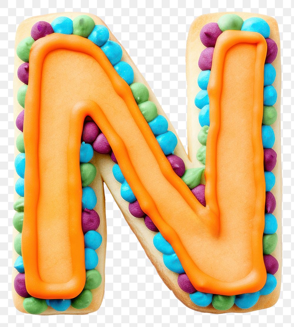 PNG Confectionery alphabet dessert icing.