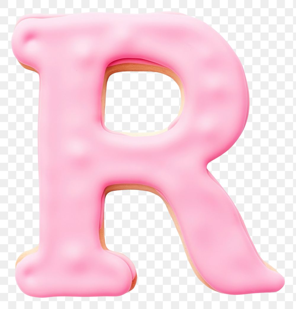 PNG Letter icing text pink.