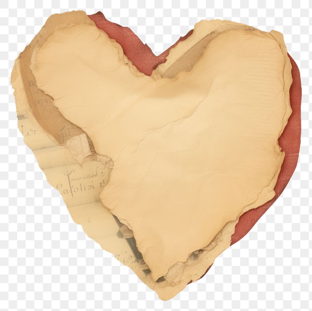 PNG Human heart ripped paper white background paleontology accessories.