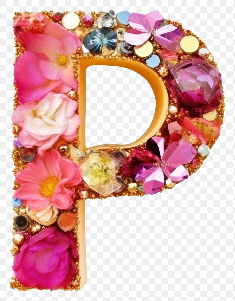 PNG Glitter letter P jewelry text white background.