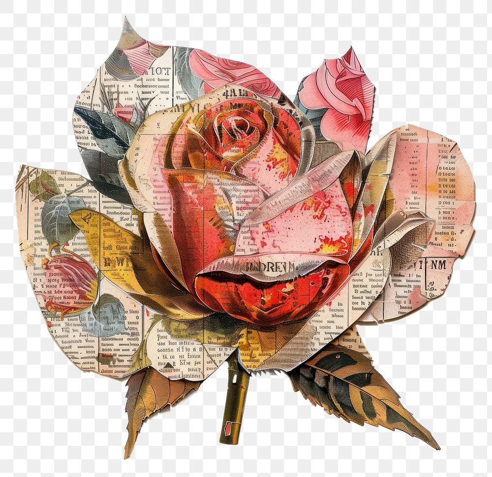 PNG Rose shape collage flower plant
