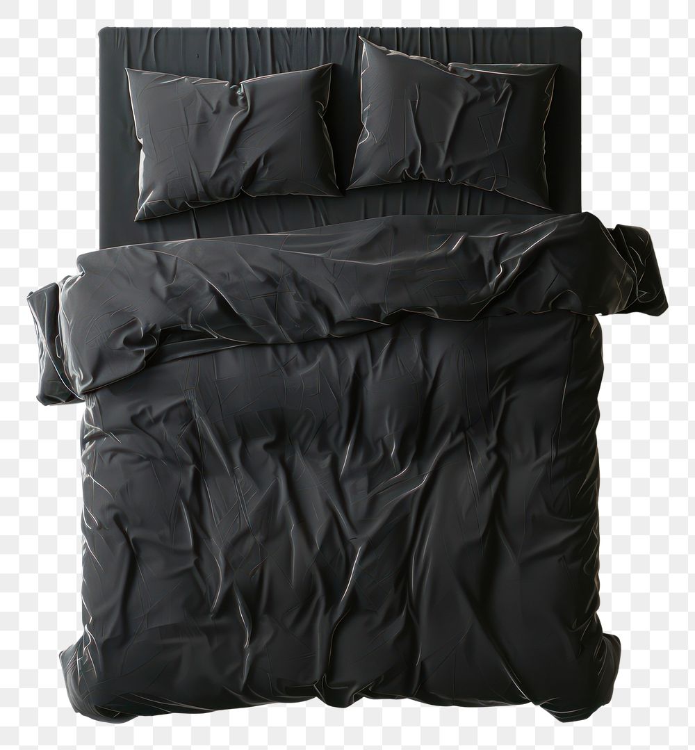 PNG A bedroom furniture pillow black.