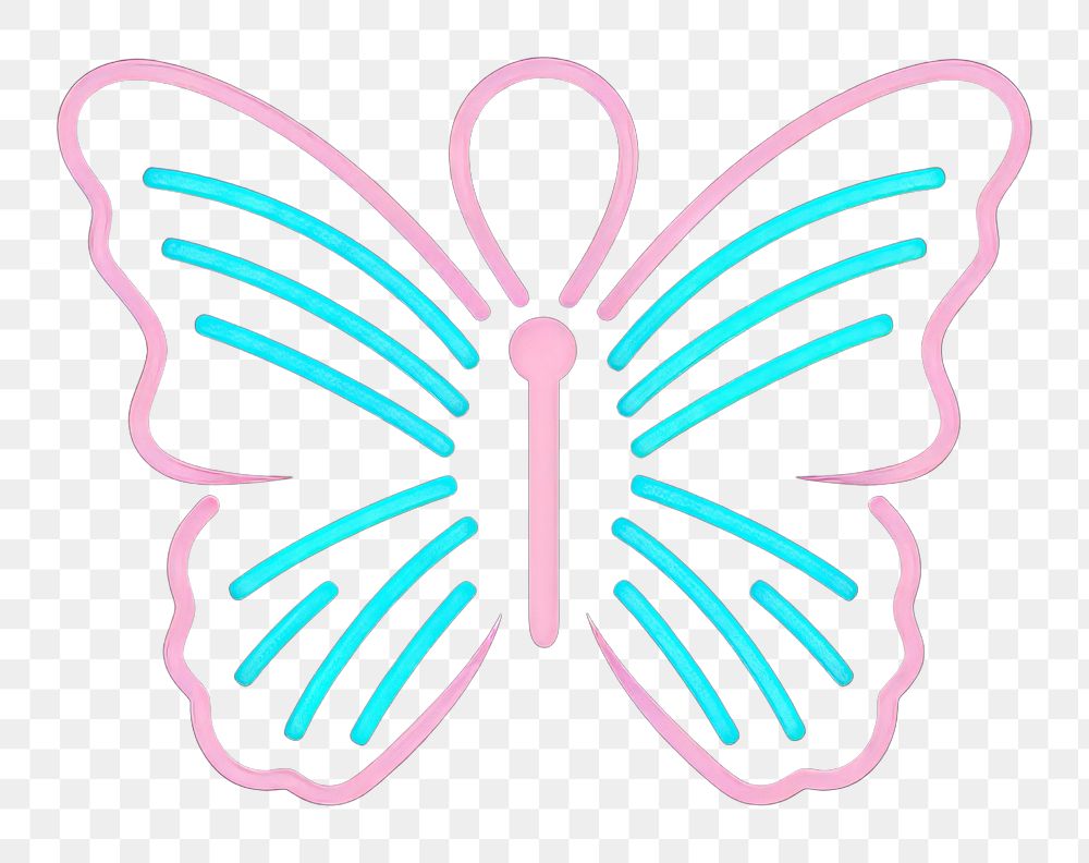 PNG Butterfly icon animal line logo.