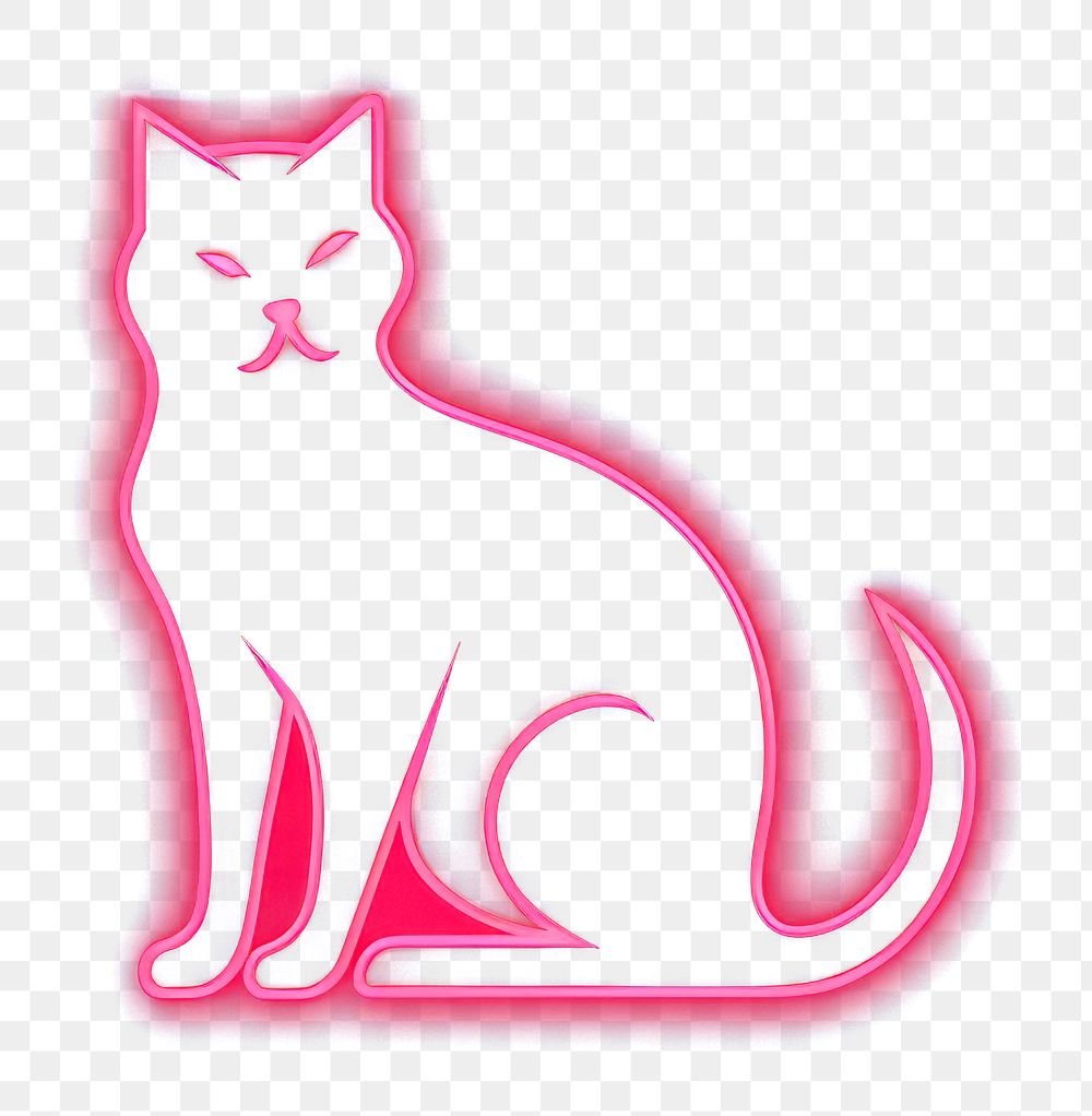 PNG Cat icon neon animal mammal.