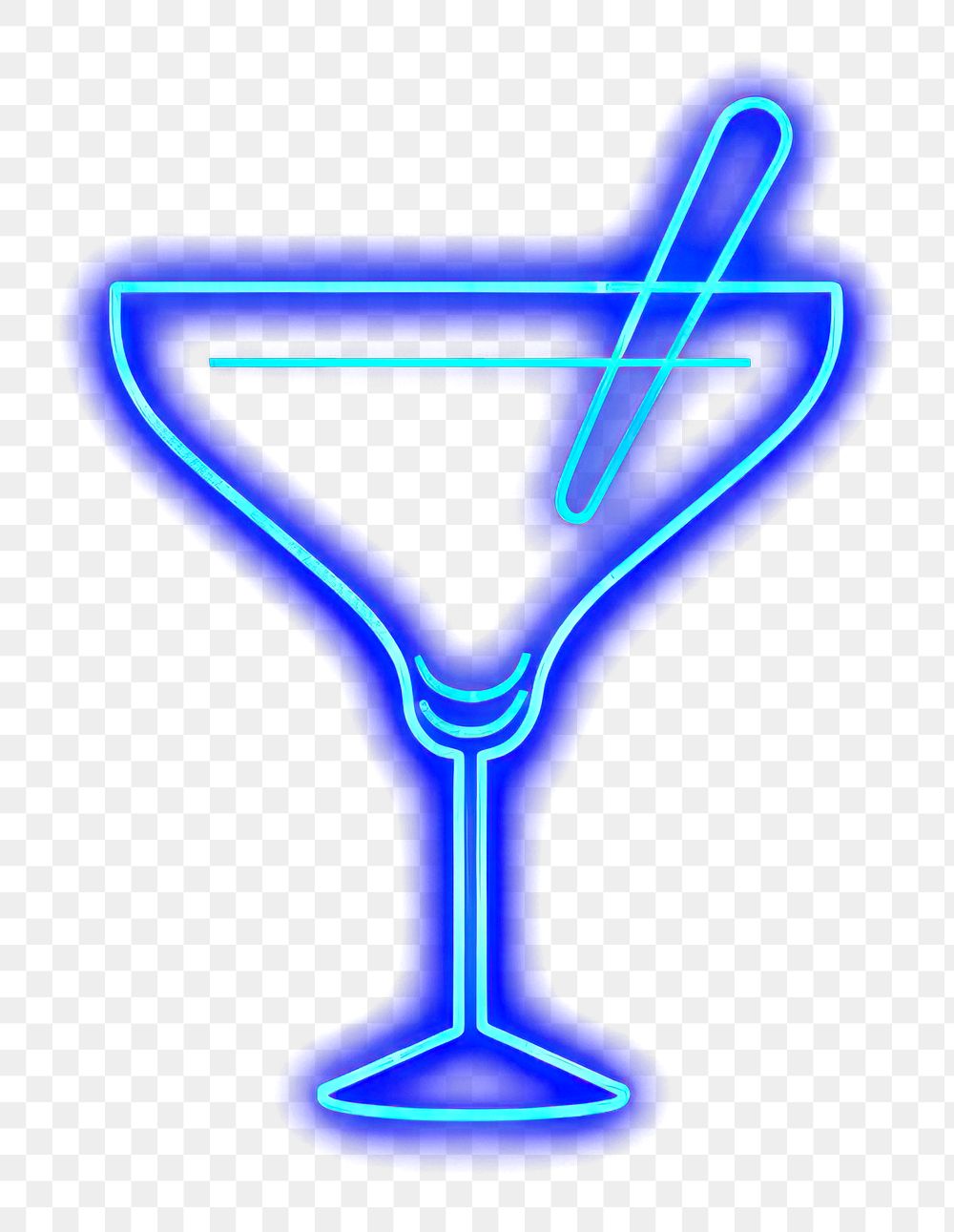 PNG Cocktail icon neon lighting night.