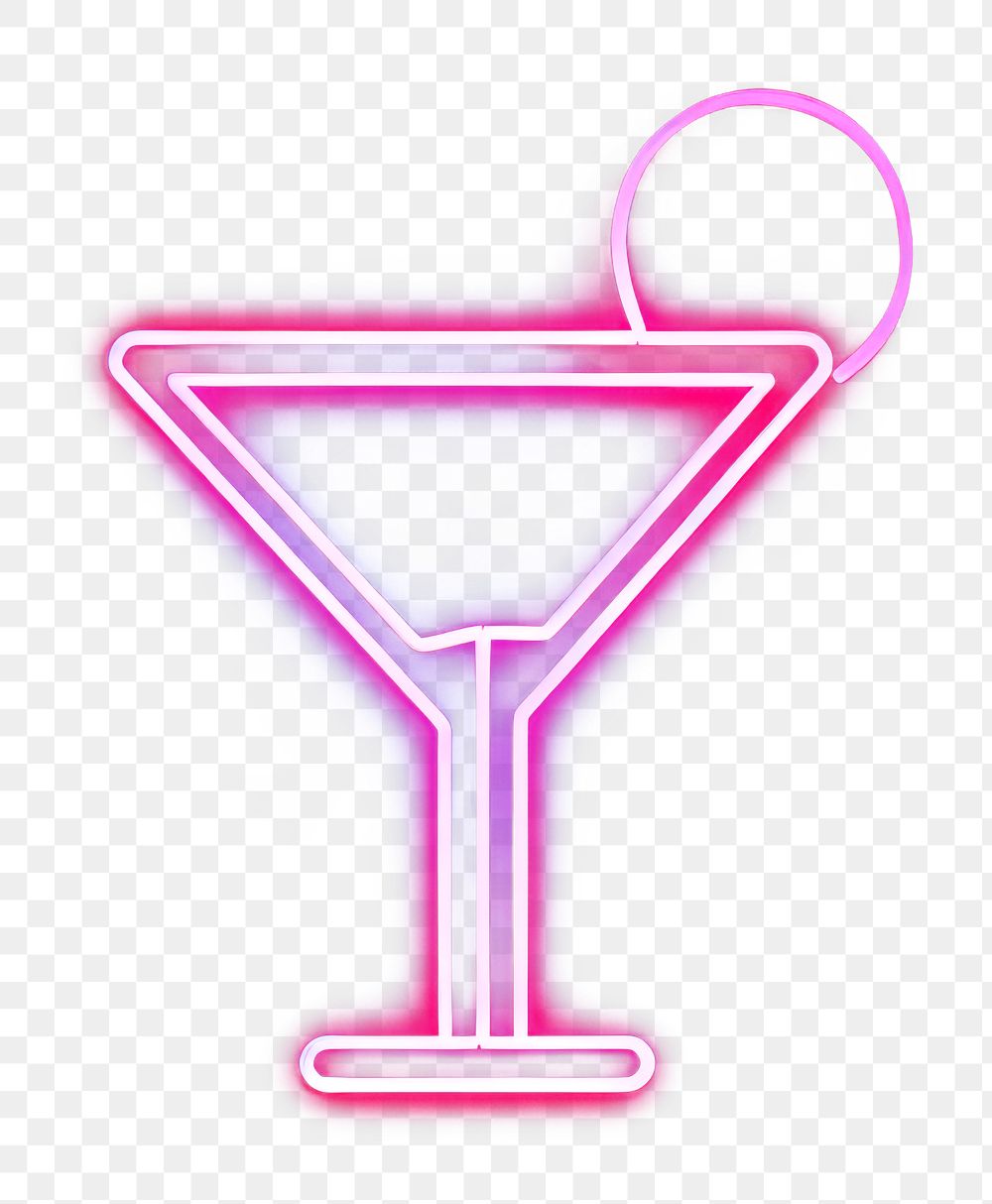 PNG Cocktail icon neon light line