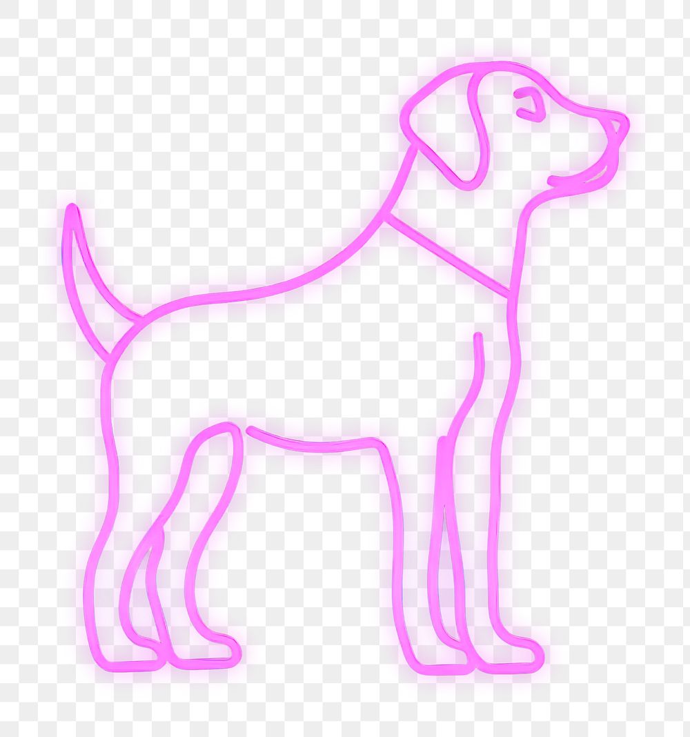 PNG Dog icon neon animal purple.