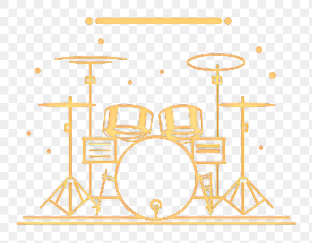 PNG Drum set icon drums percussion membranophone.