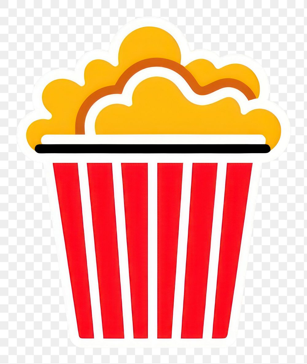 PNG Popcorn icon yellow food red.