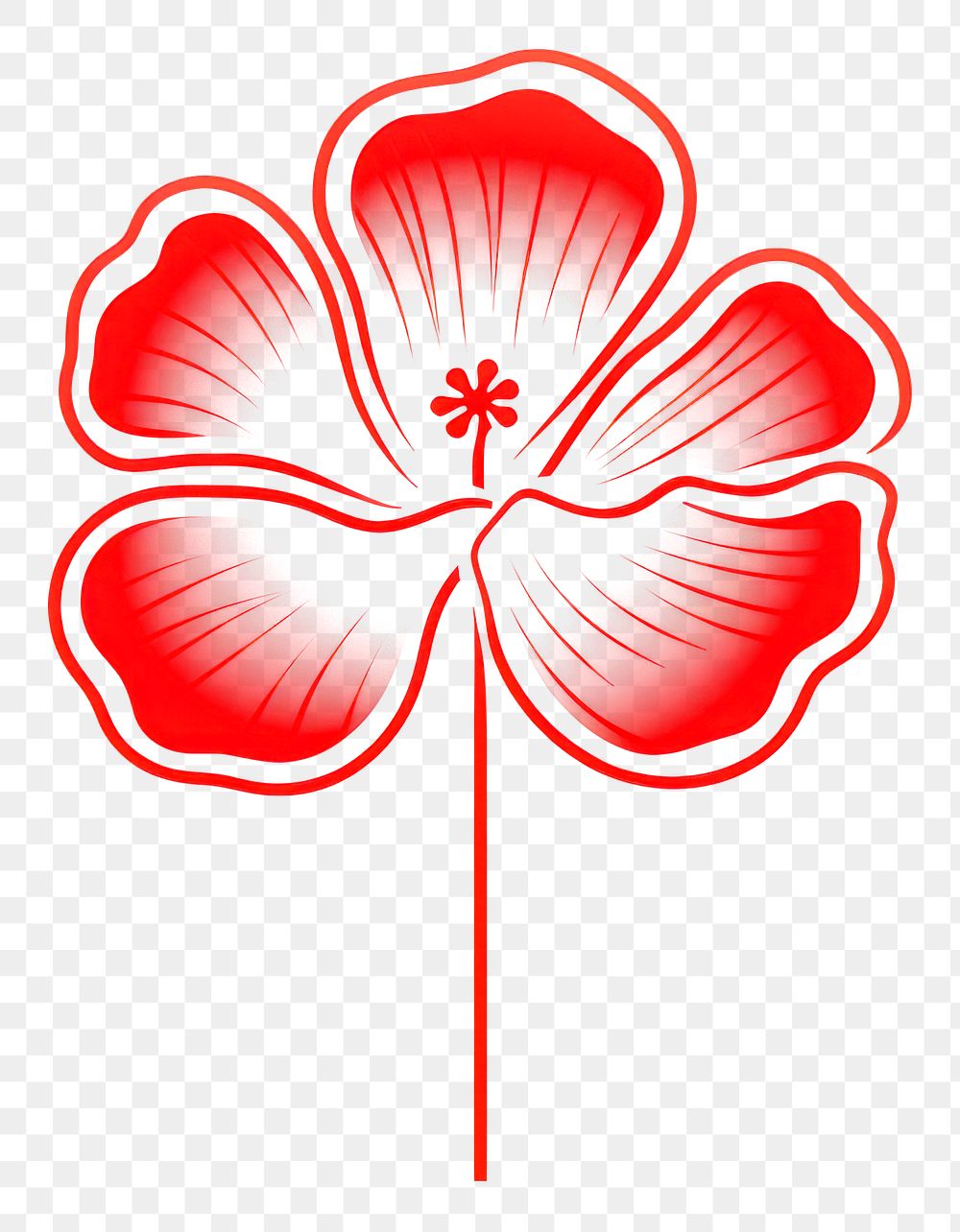 PNG Poppy icon hibiscus flower plant.