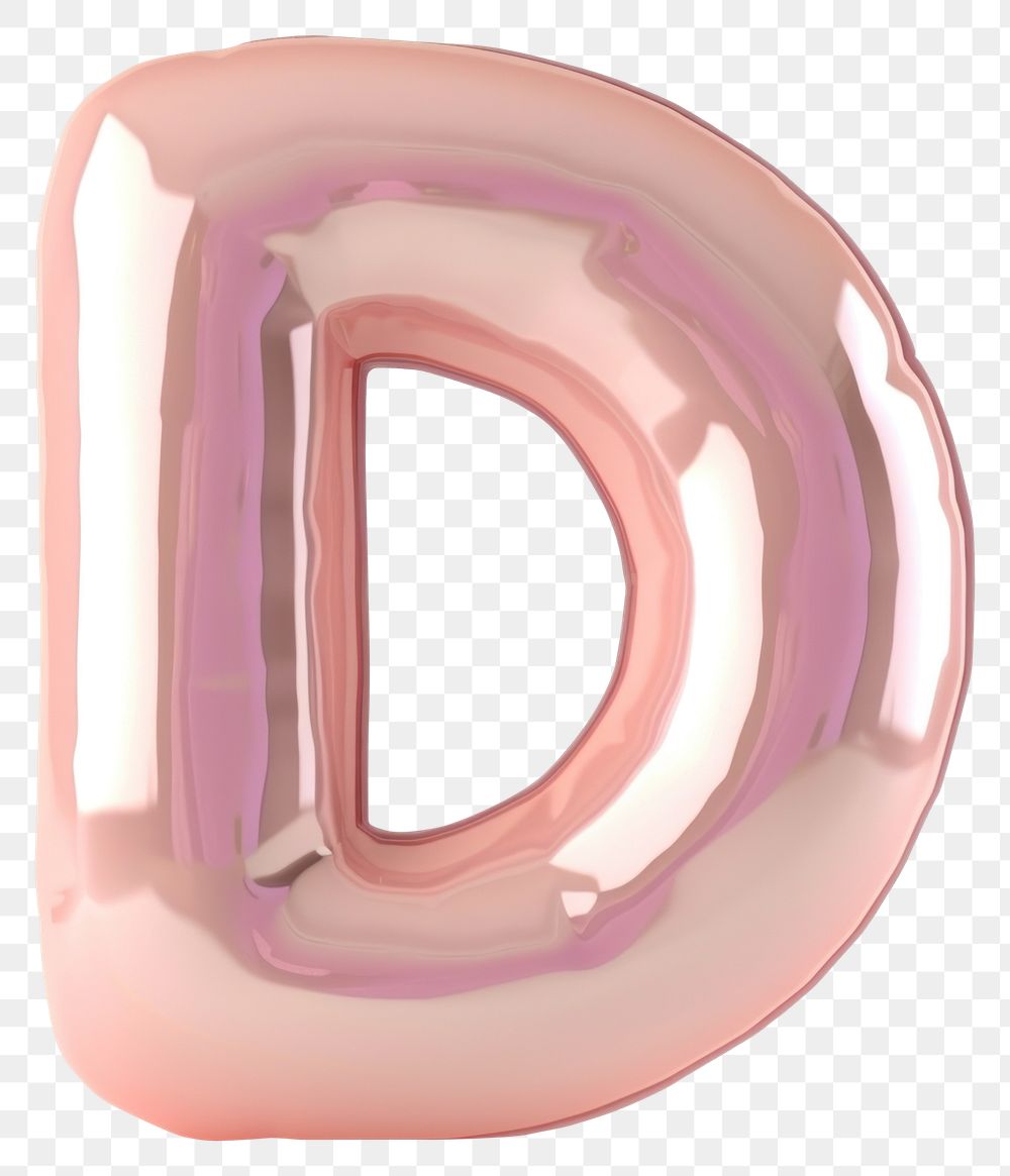 PNG Inflated letter D text white background confectionery