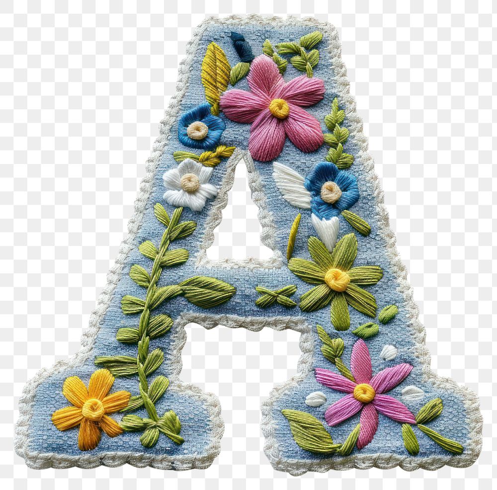 PNG Alphabet a embroidery pattern dessert.