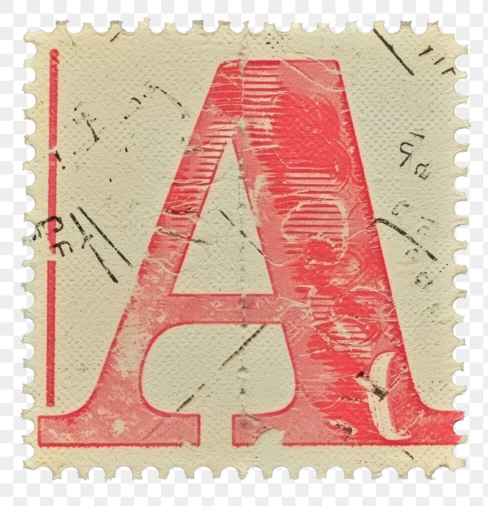 PNG Vintage alphabet A postage stamp.