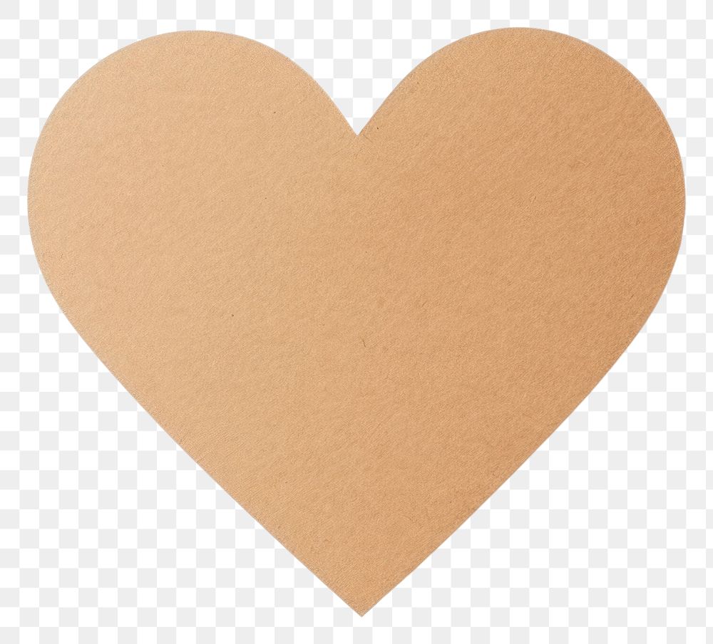 PNG Heart made with cardboard white background creativity textured.