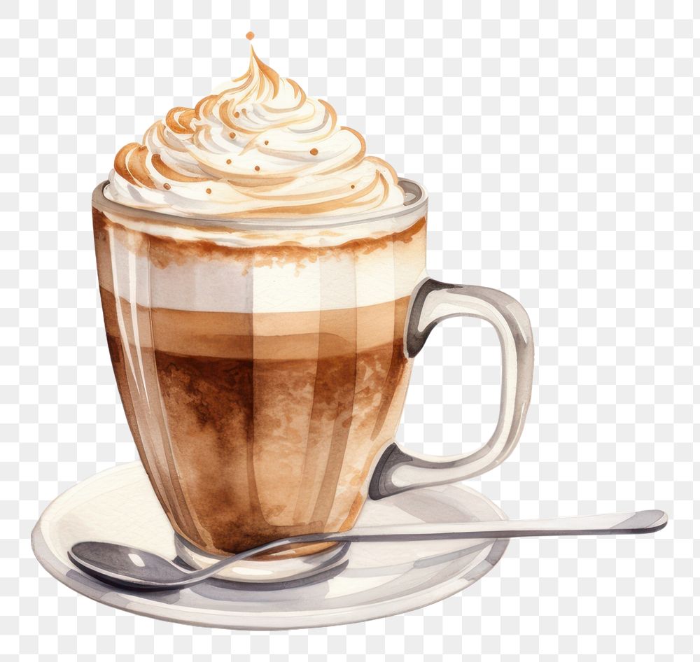PNG Dessert coffee latte drink. AI generated Image by rawpixel.