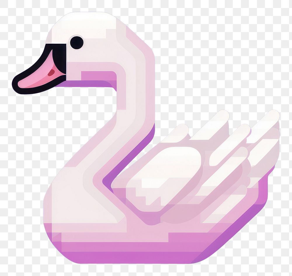 PNG Swan pixel animal bird duck.