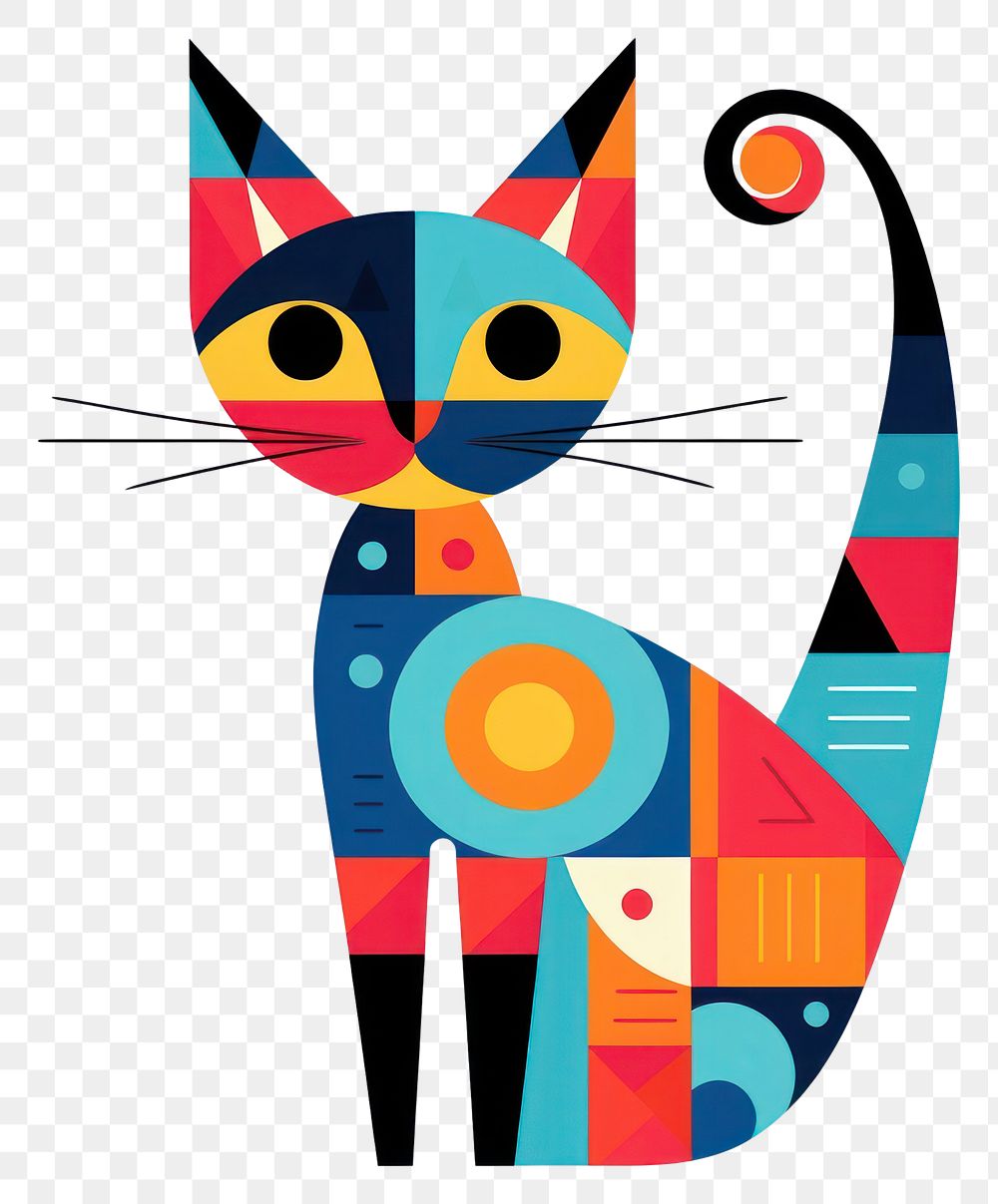 PNG  Vector cat impressionism art graphics outdoors.