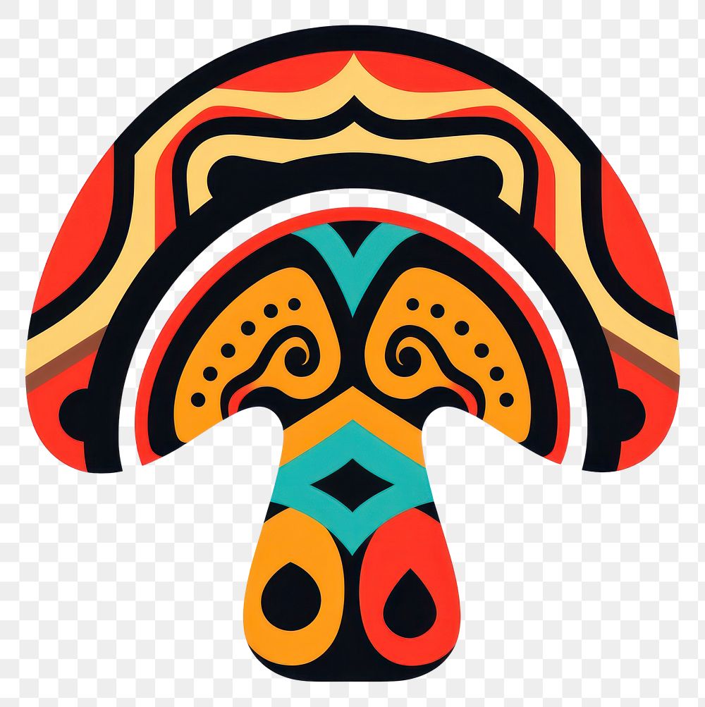PNG  Vector mushroom impressionism emblem symbol home decor.