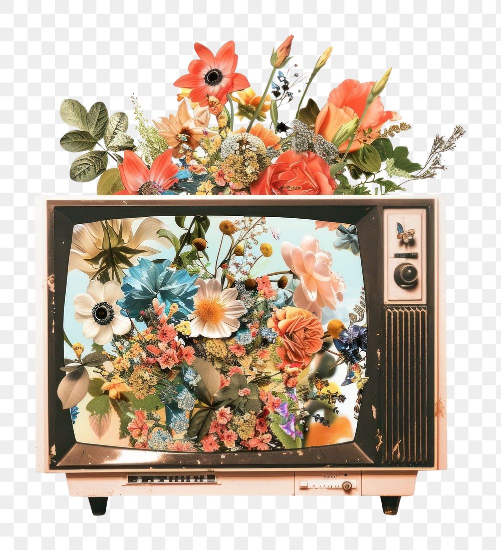 PNG Flower Collage TV flower electronics television.