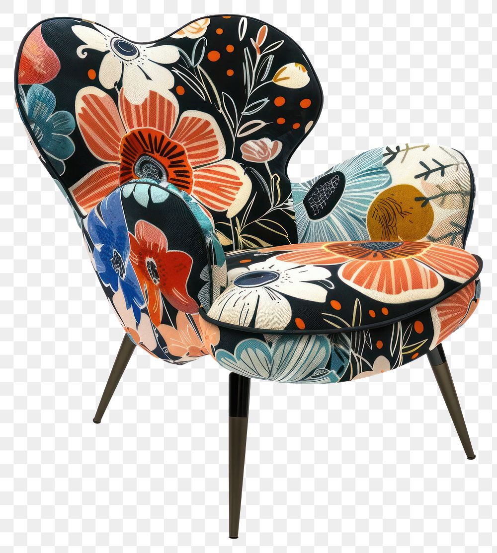 PNG Flower Collage Chair chair furniture armchair.