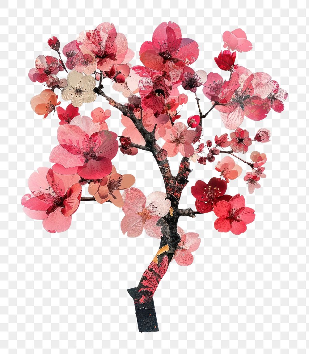 PNG Flower Collage Cherry blossom flower cherry blossom plant.