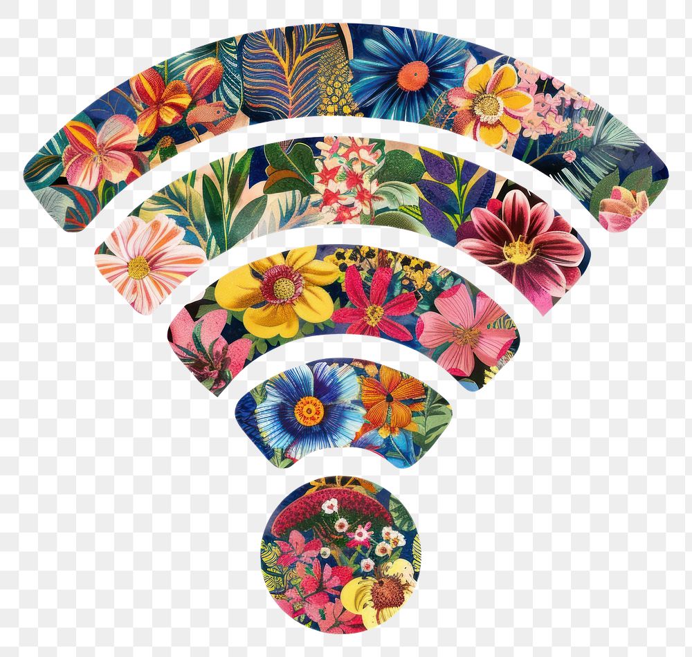 PNG  Flower Collage Wifi icon flower accessories asteraceae.