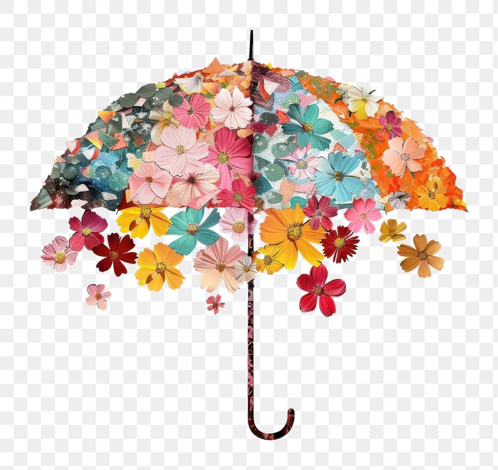 PNG Flower Collage Umbrella umbrella clothing apparel.