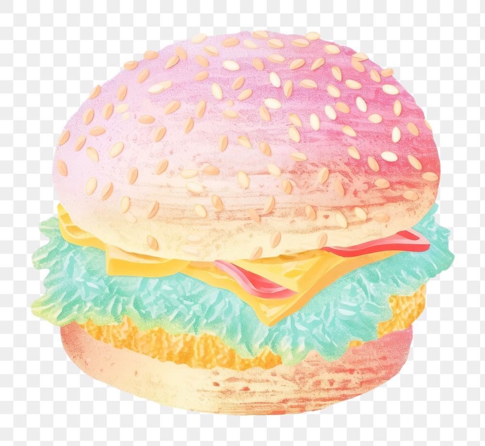 PNG Burger burger dessert cream.