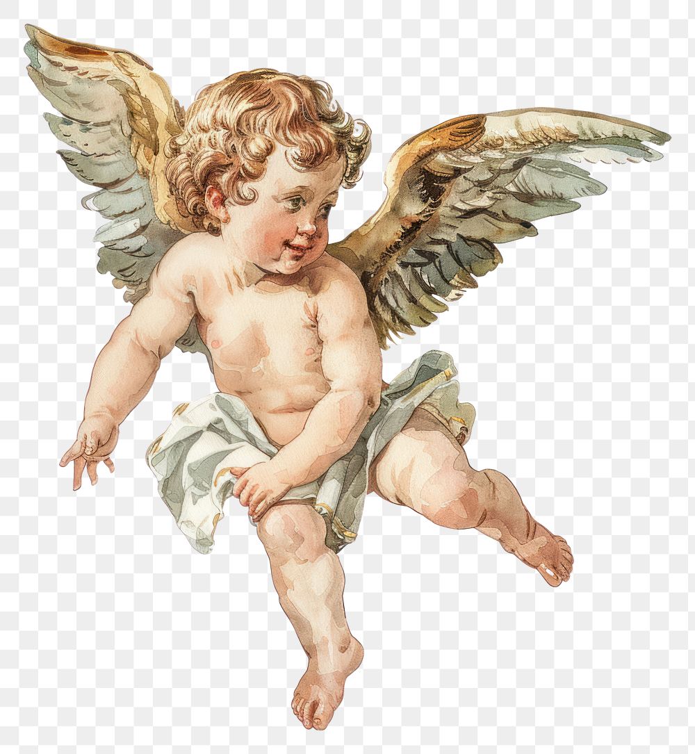 PNG  Archangel person human cupid.