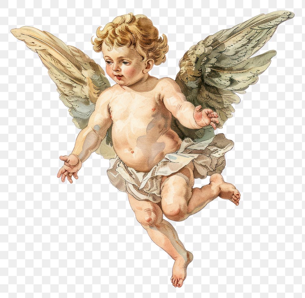 PNG  Archangel person human cupid.