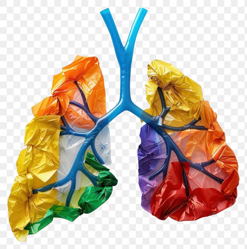 PNG Lung made from polyethylene diaper art.