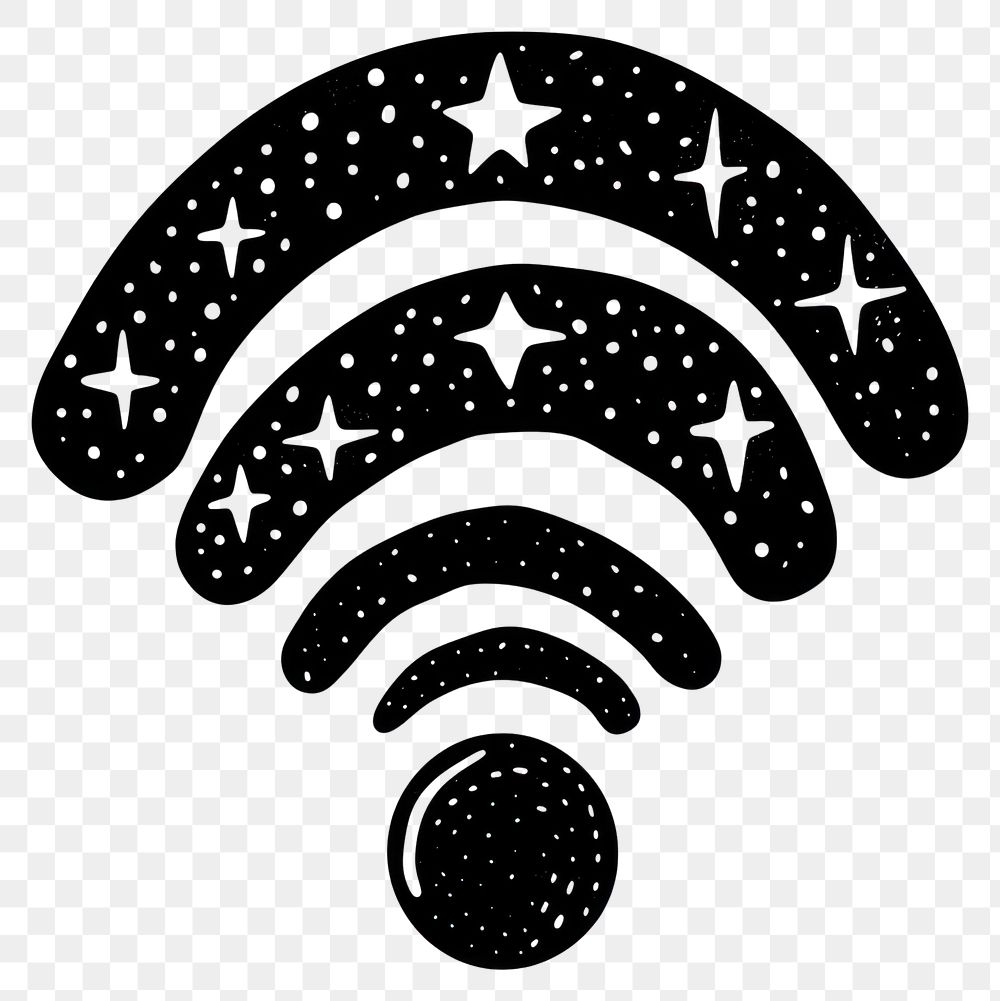 PNG Wifi logo stencil symbol.