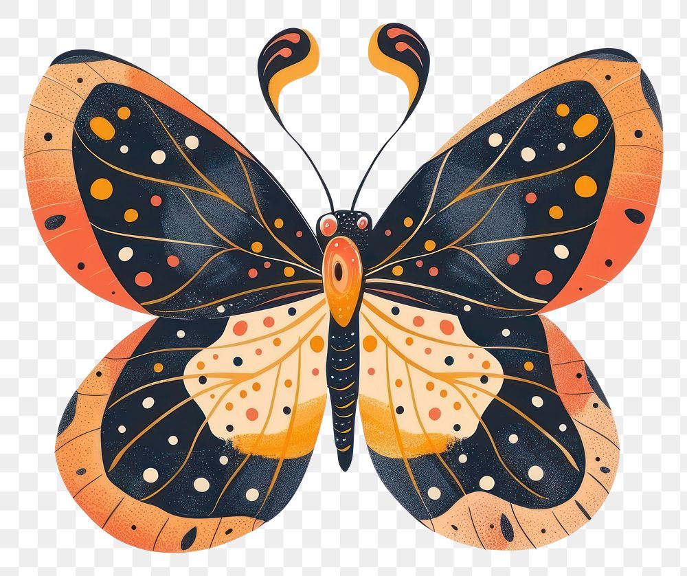 PNG Boho of butterfly illustration invertebrate animal insect.