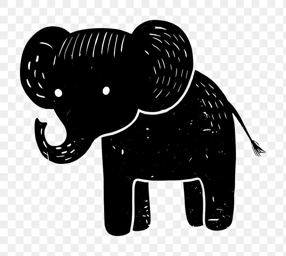 PNG Fun illustration cute elephant art silhouette appliance.
