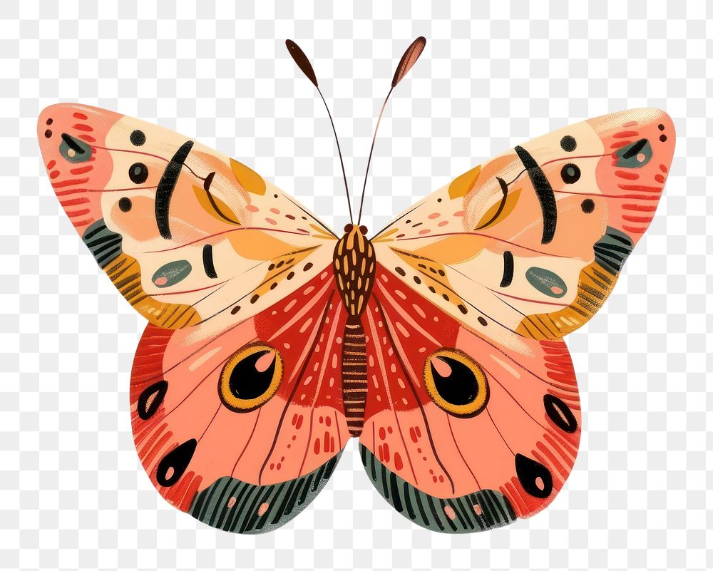 PNG Aesthetic butterfly in boho art invertebrate animal.