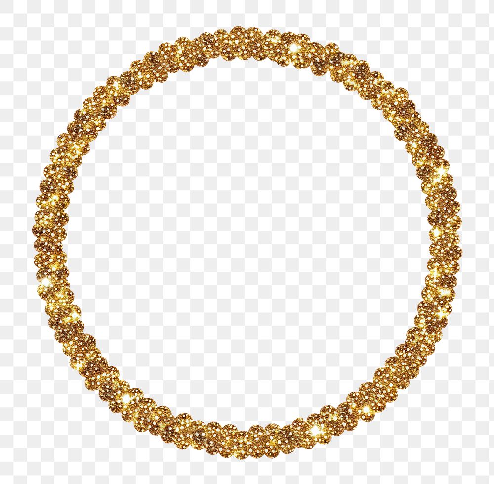 PNG Gold glitter little christmas circle border accessories accessory necklace.
