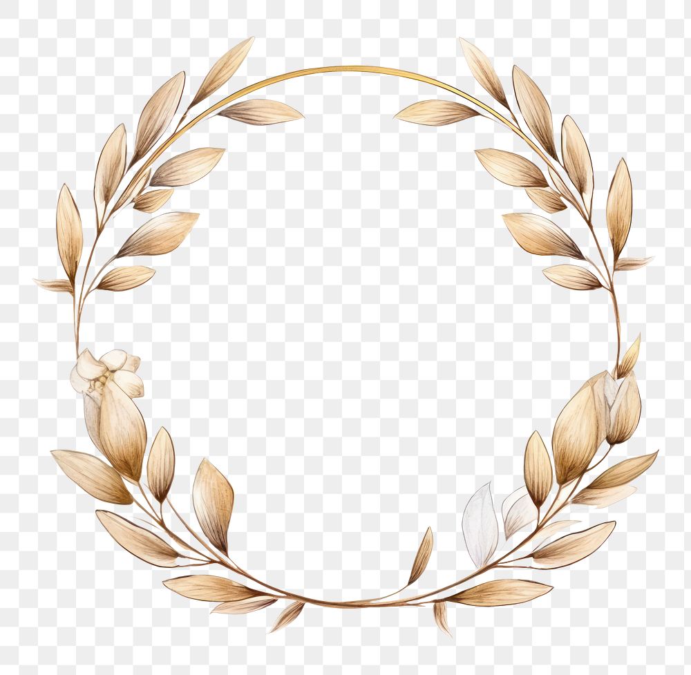 PNG Gold flower frame accessories accessory pattern.