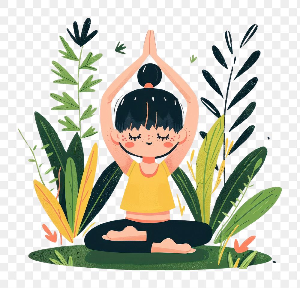 PNG Aesthetic of yoga exercise fitness person.