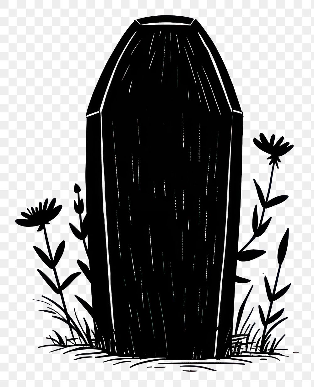 PNG Fun illustration cute funeral art illustrated silhouette.