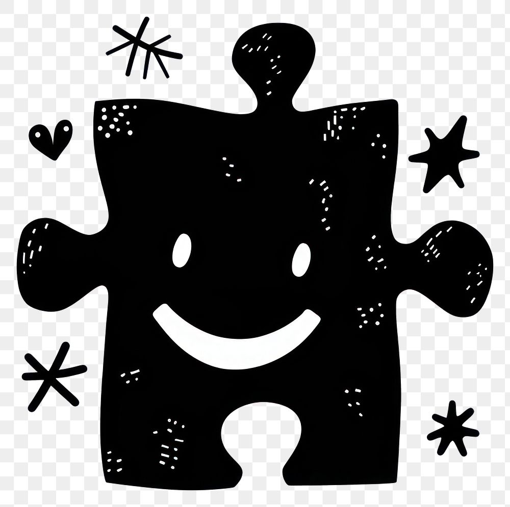 PNG Fun illustration cute jigsaw silhouette astronomy outdoors.