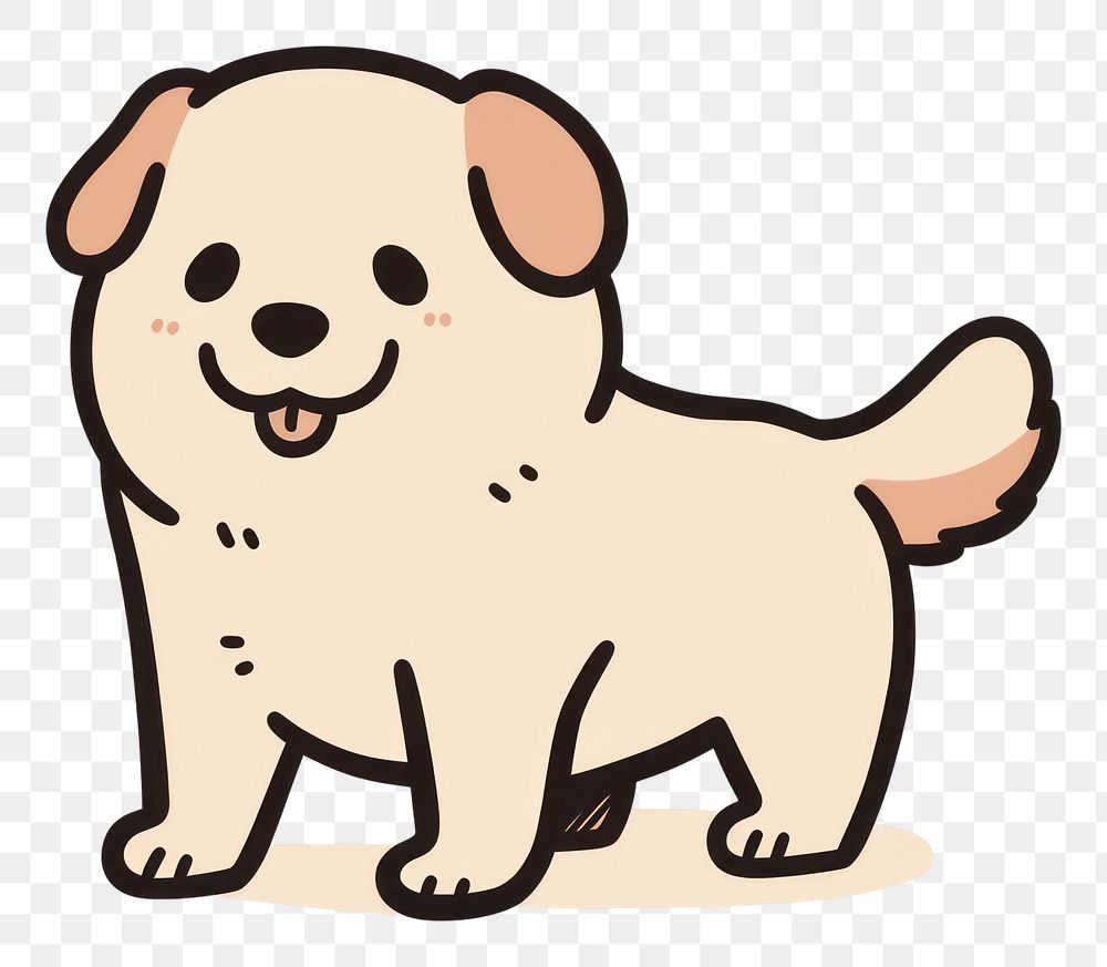 PNG Fun Doodle dog element animal canine mammal.