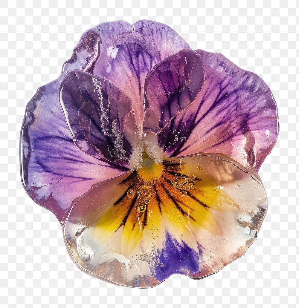 Flower resin viola shaped blossom plant petal.