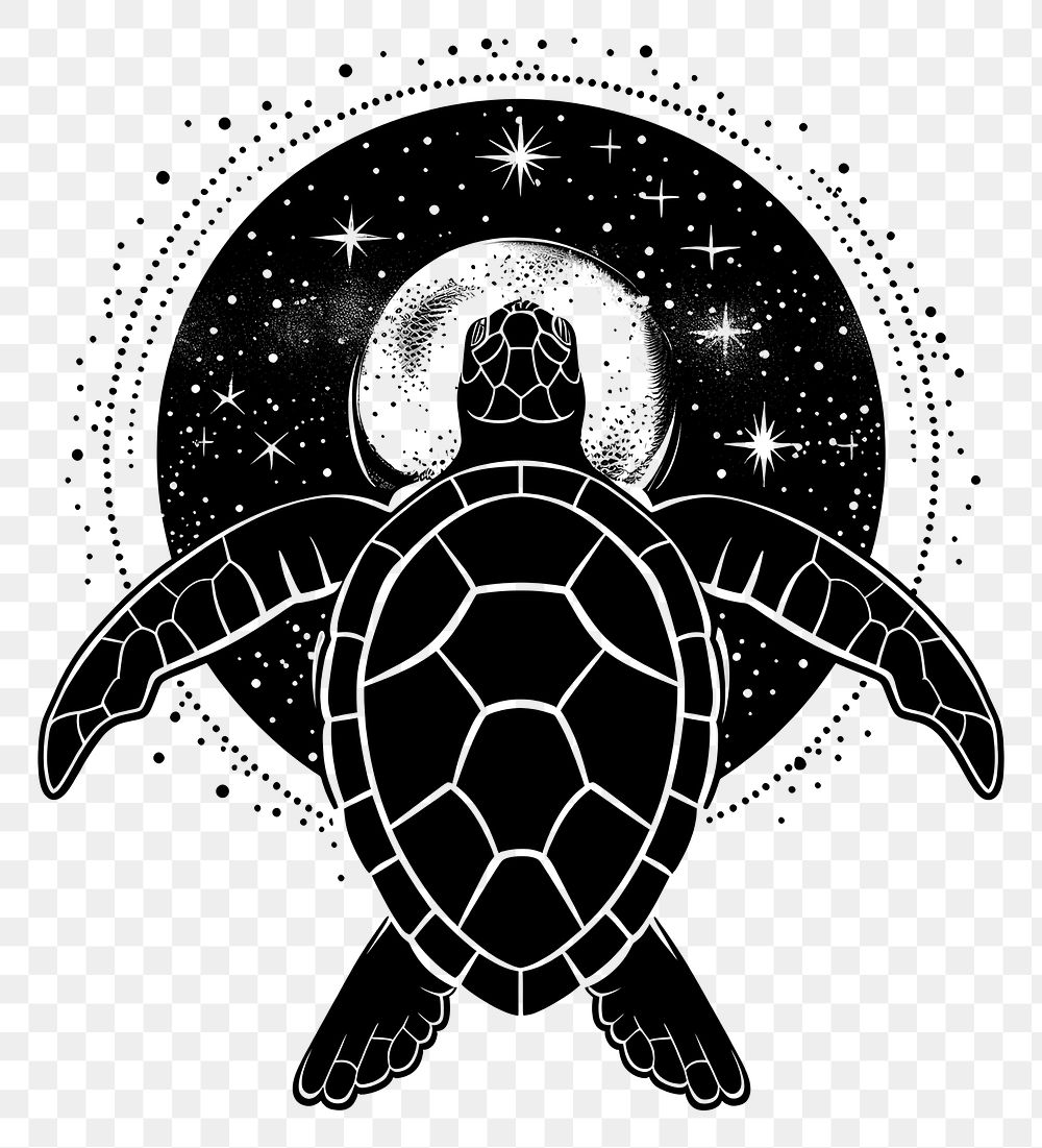 PNG Surreal aesthetic turtle logo tortoise reptile animal.
