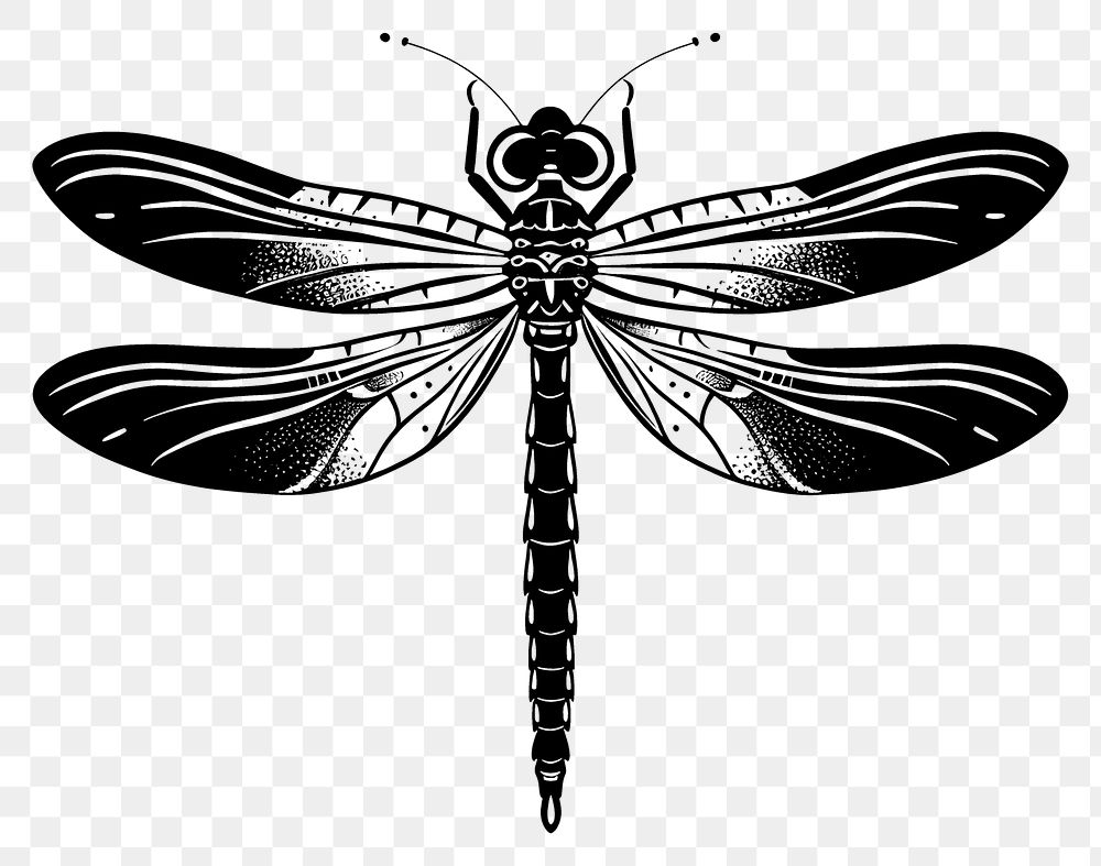 PNG Surreal aesthetic dragonfly logo invertebrate anisoptera appliance.