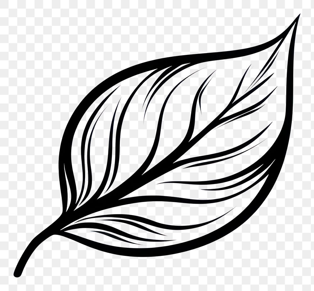 PNG  Surreal aesthetic leaf logo art illustrated drawing.