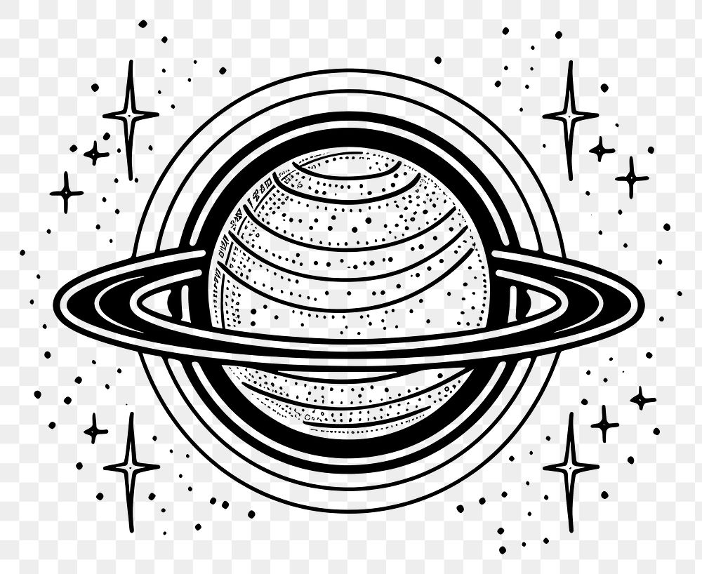 PNG Surreal aesthetic planet logo astronomy universe space.