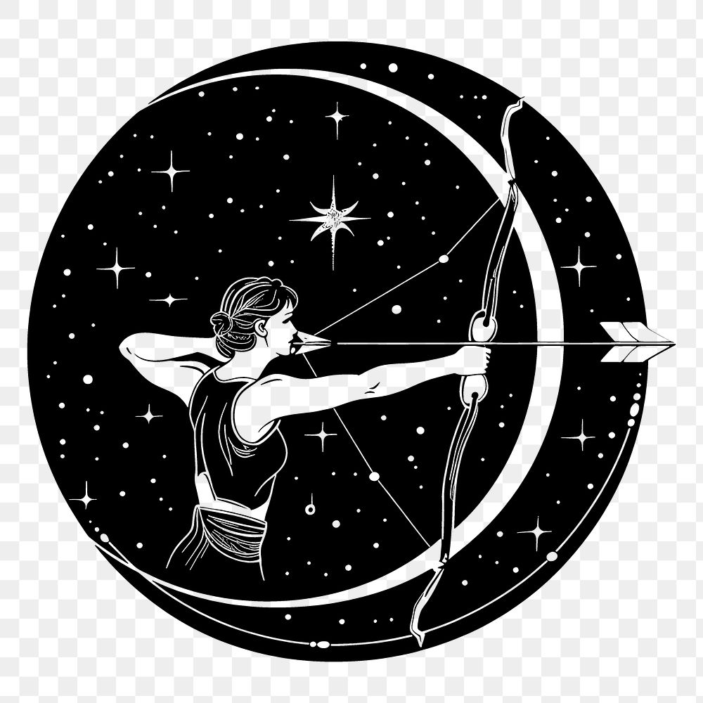 PNG Surreal aesthetic sagittarius logo weaponry archery sports.