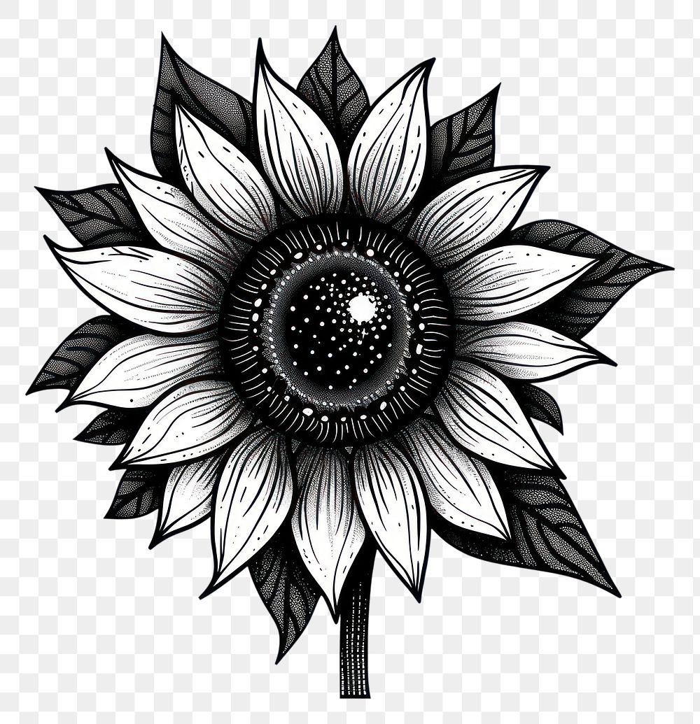 PNG Surreal aesthetic sunflower logo art illustrated chandelier.