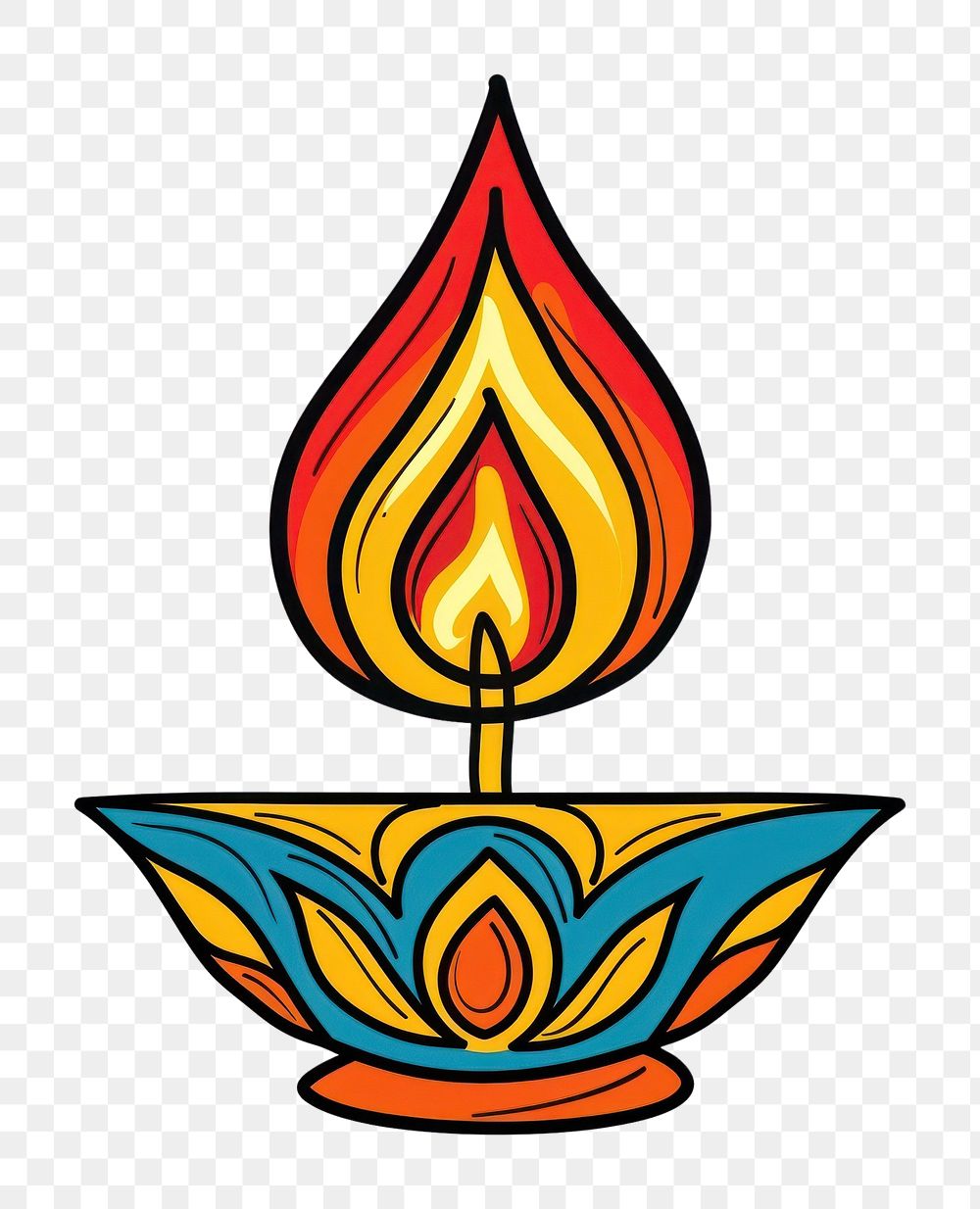 PNG Diwali lantern festival flame fire.