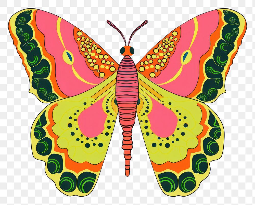 PNG A vector graphic of butterfly invertebrate reptile animal.